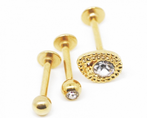 crystal labret piercing jewelry