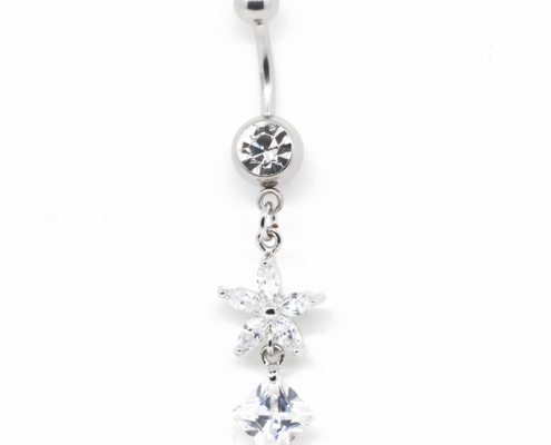 crystal belly ring