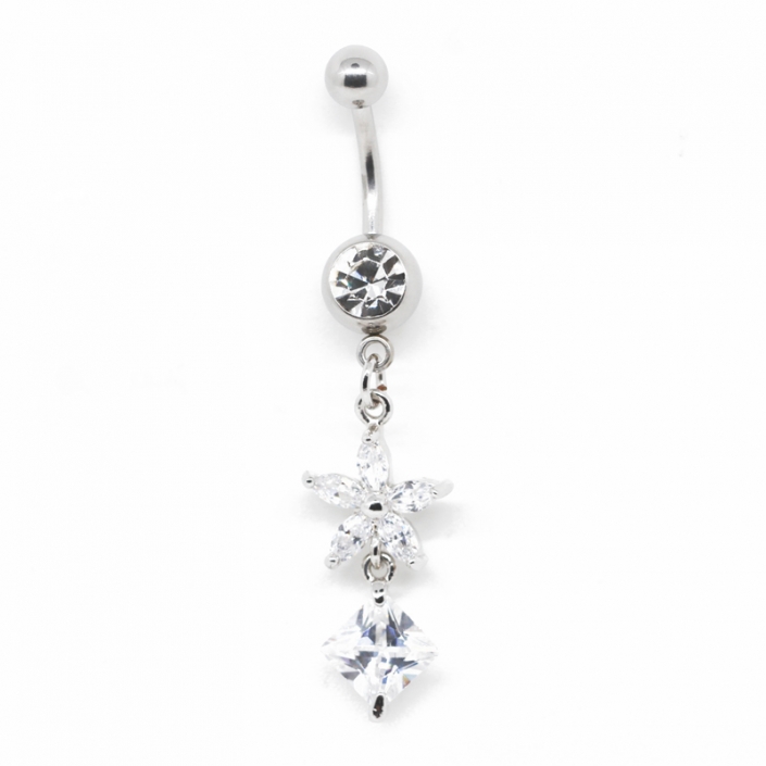 crystal belly ring