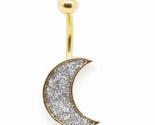 moon belly ring