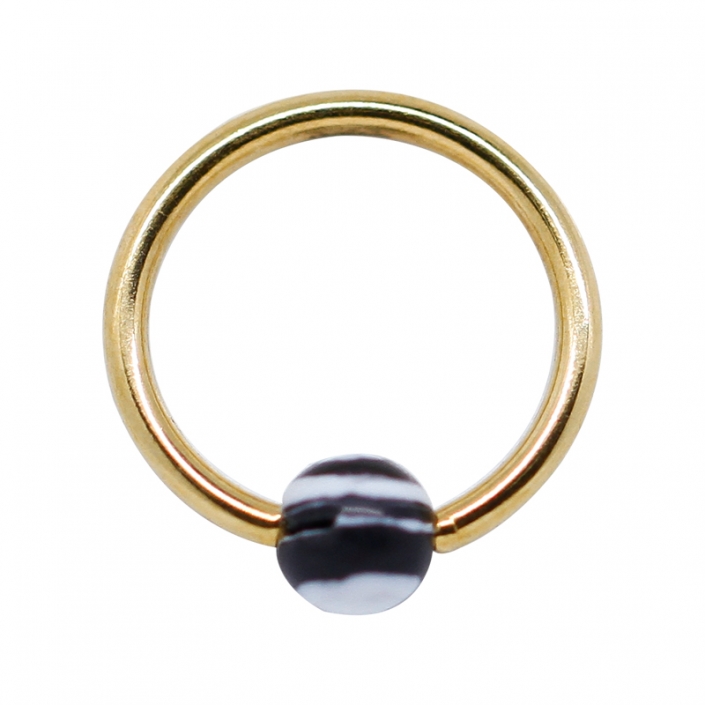 Gold Clip On Ball Nose Ring Body Piercing Jewelry