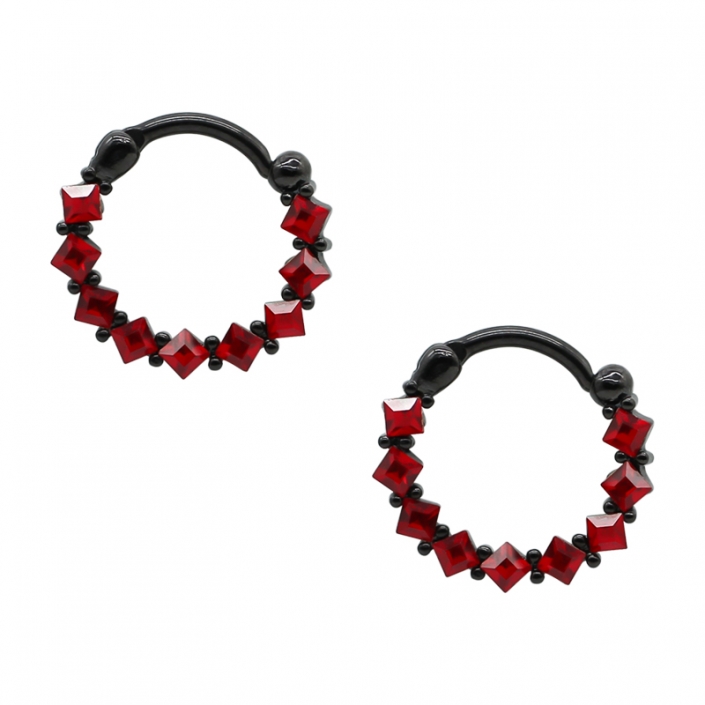Stainless steel High Quality Custom zircon gem Nose Stud septum ring piercing jewelry