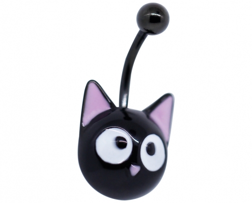Cat Design 316 Surgical Steel Belly Button Ring Piercing