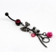 Black Dangle Belly Button Ring Body Jewelry